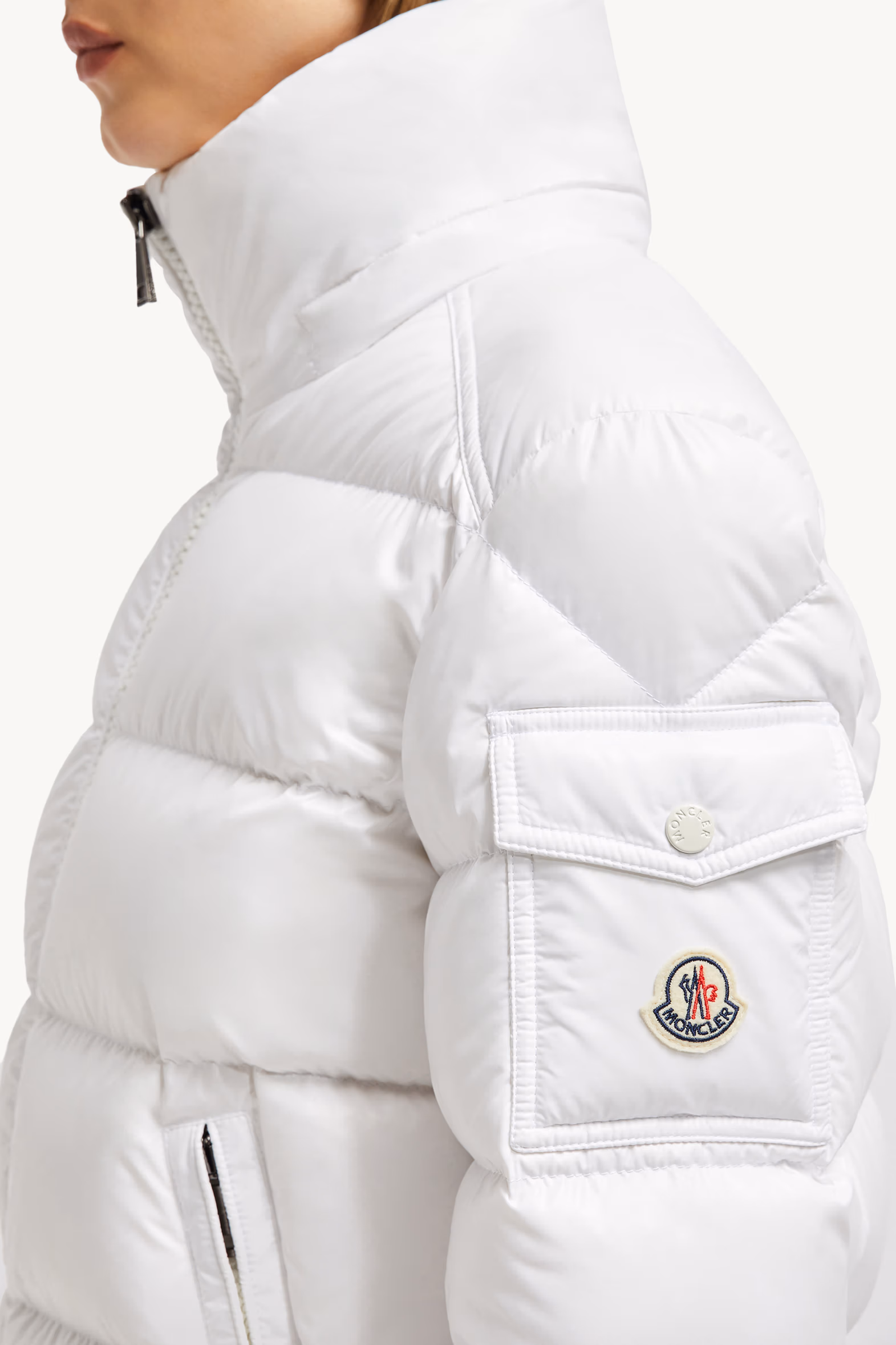 Maire Hooded Short Down Jacket Women Off White Moncler 8